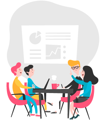 Réunion conviviale de dirigeants d'entreprise